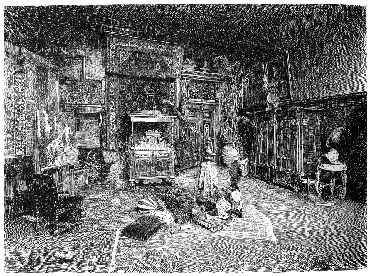 Mała pracownia Hansa Makarta, Wiedeń, Austria, c1880-1882 autorstwa Unbekannt
