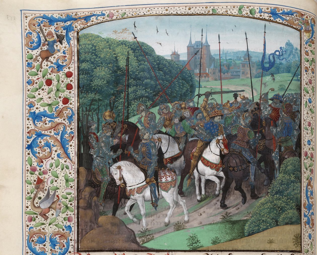 Szaleństwo Karola VI w lesie koło Le Mans, ok. 1470-1475. autorstwa Unbekannt
