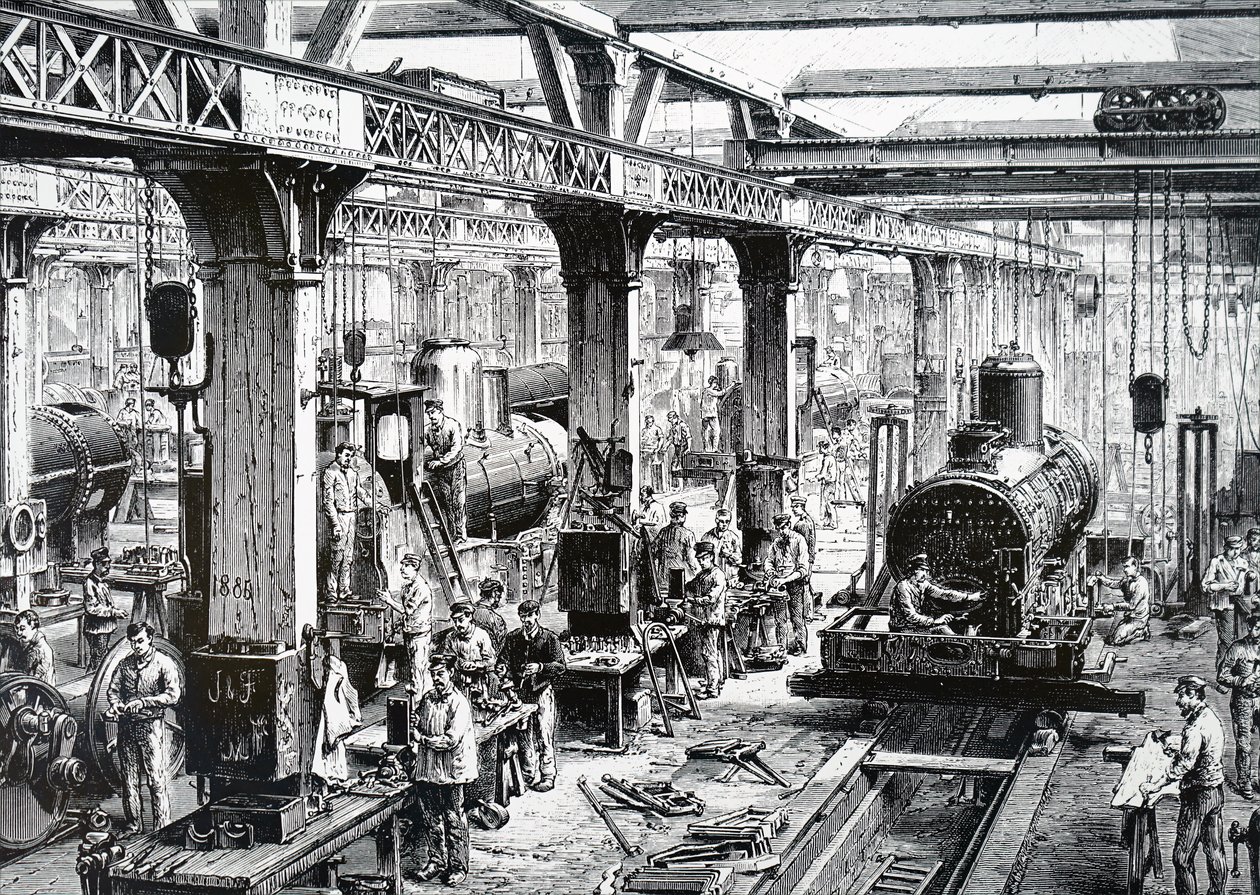 Hala produkcyjna Societe Alsacienne de Constructions Mecaniques. autorstwa Unbekannt