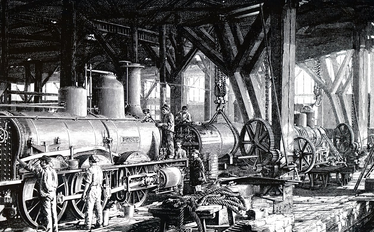 Hala produkcyjna Societe Alsacienne de Constructions Mecaniques. autorstwa Unbekannt