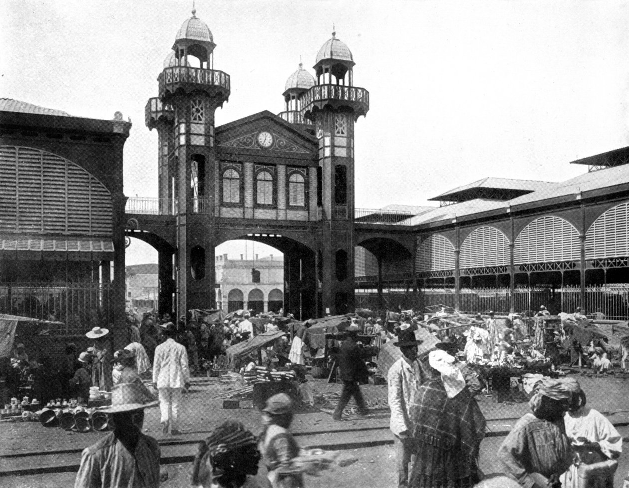 Rynek, Port-au-Prince, Haiti, 1926 autorstwa Unbekannt