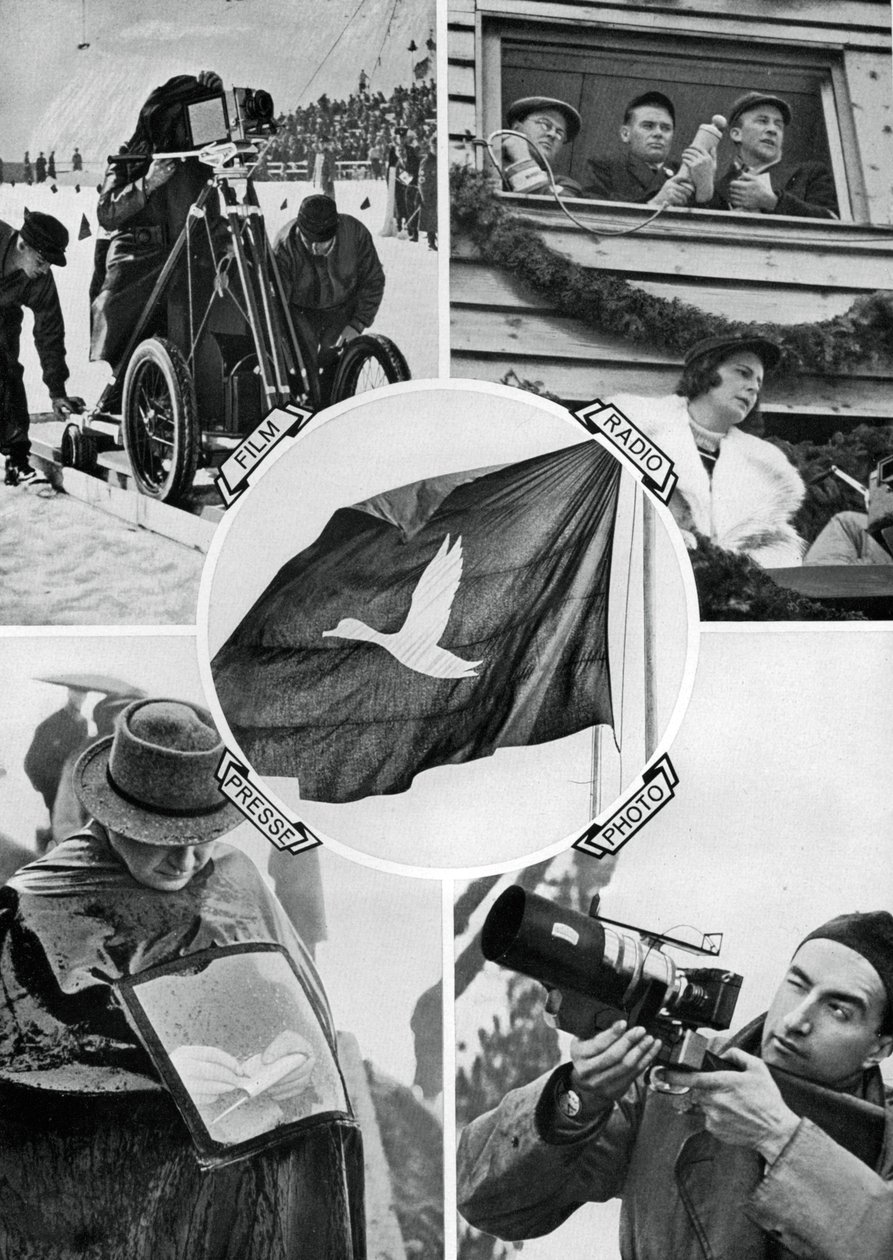 Media w akcji, Zimowe Igrzyska Olimpijskie, Garmisch-Partenkirchen, Niemcy, 1936 autorstwa Unbekannt