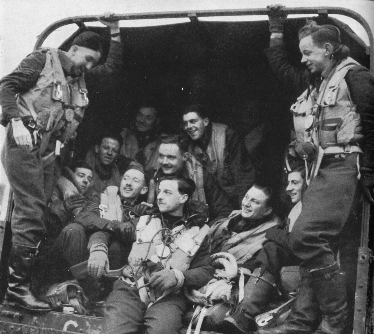 Mężczyźni i samolot, ok. 1940 r. 1943 autorstwa Unbekannt