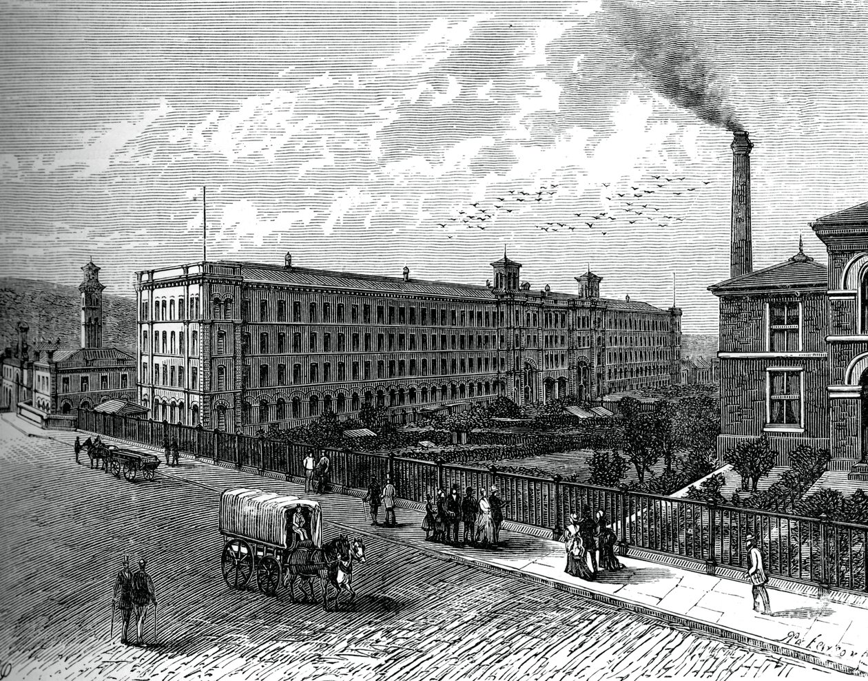 Młyn w Saltaire, ok. 1880 autorstwa Unbekannt