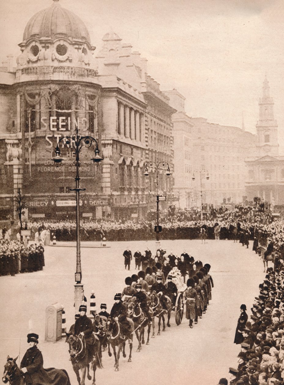 Poruszająca prostota King Georges ostatnia podróż przez Londyn, 1936 autorstwa Unbekannt
