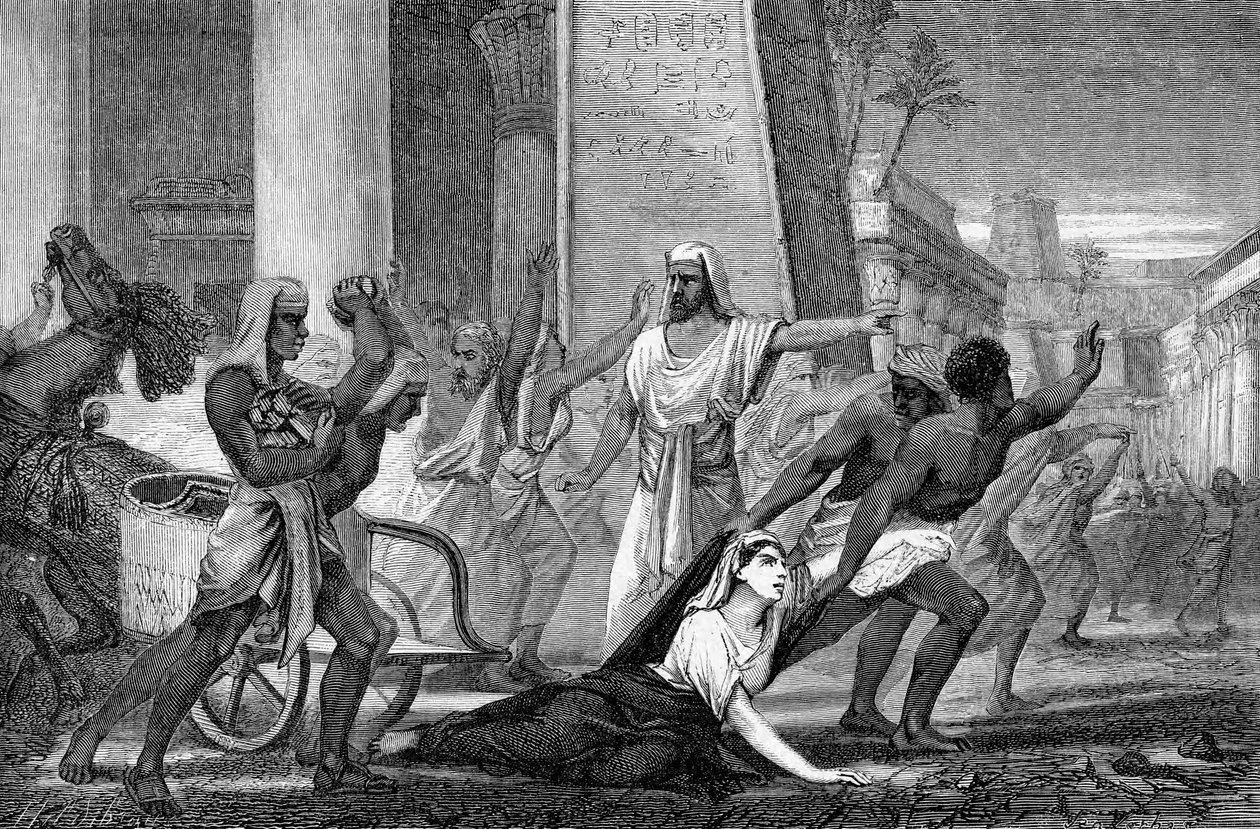 Morderstwo Hypatii, neoplatońskiego matematyka i filozofa, 415, poł. XIX w. autorstwa Unbekannt