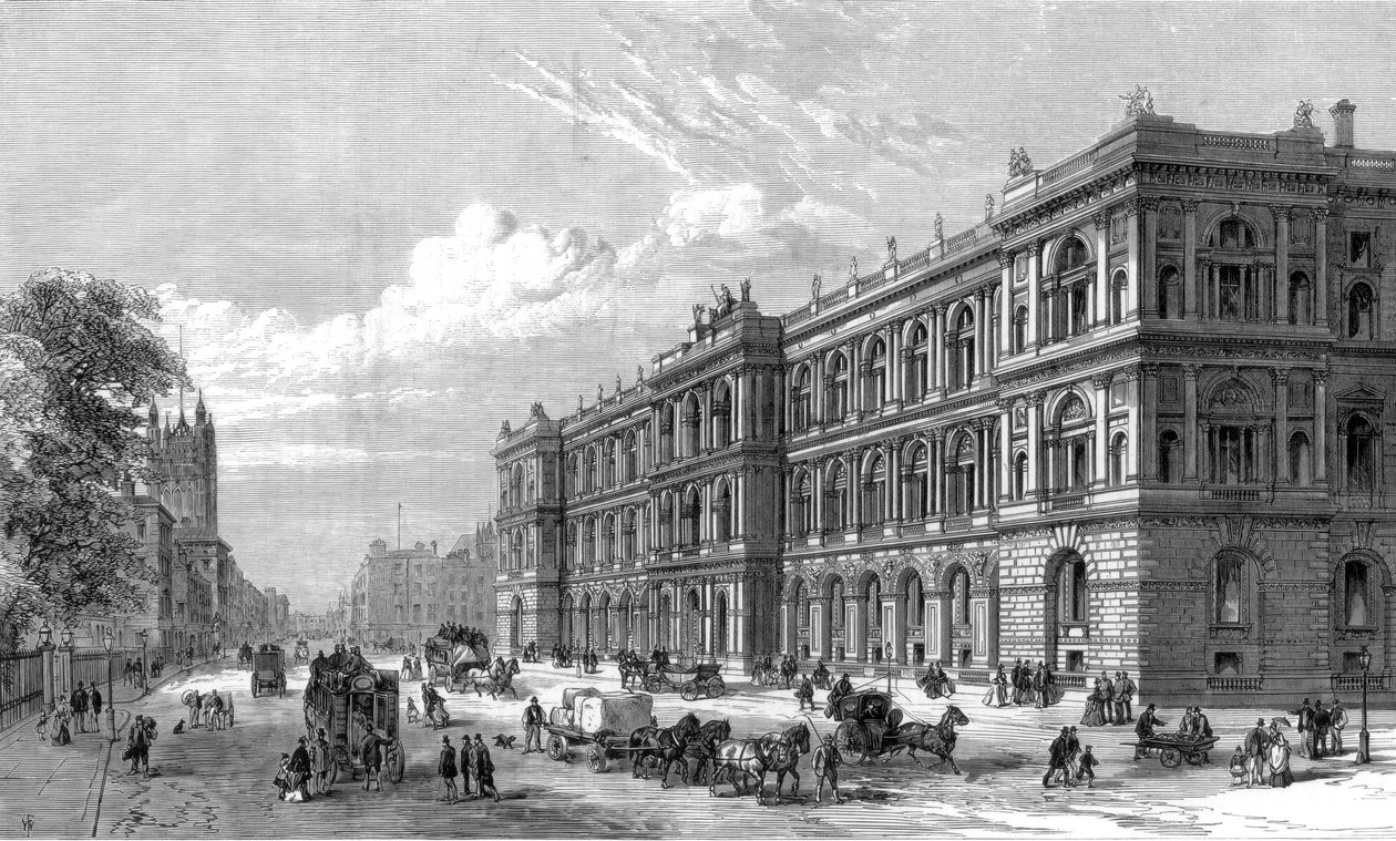 Nowe biura domowe i kolonialne, Parliament Street, Westminster, Londyn, 1875 r autorstwa Unbekannt