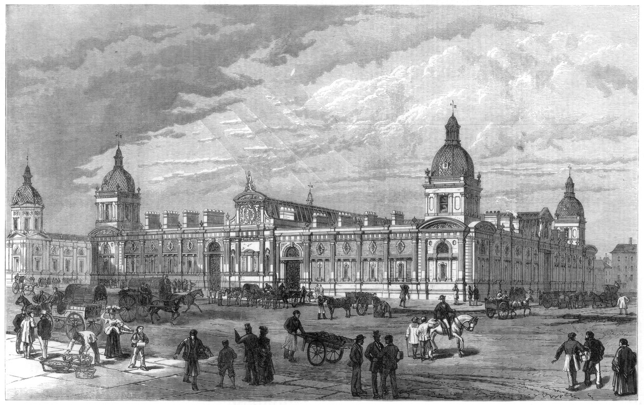 Nowy Metropolitan Poultry Market, Smithfield, Londyn, 1875 r autorstwa Unbekannt