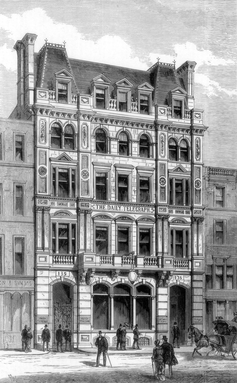 Nowe biura Daily Telegraph, Fleet Street, Londyn, 1882 r. autorstwa Unbekannt