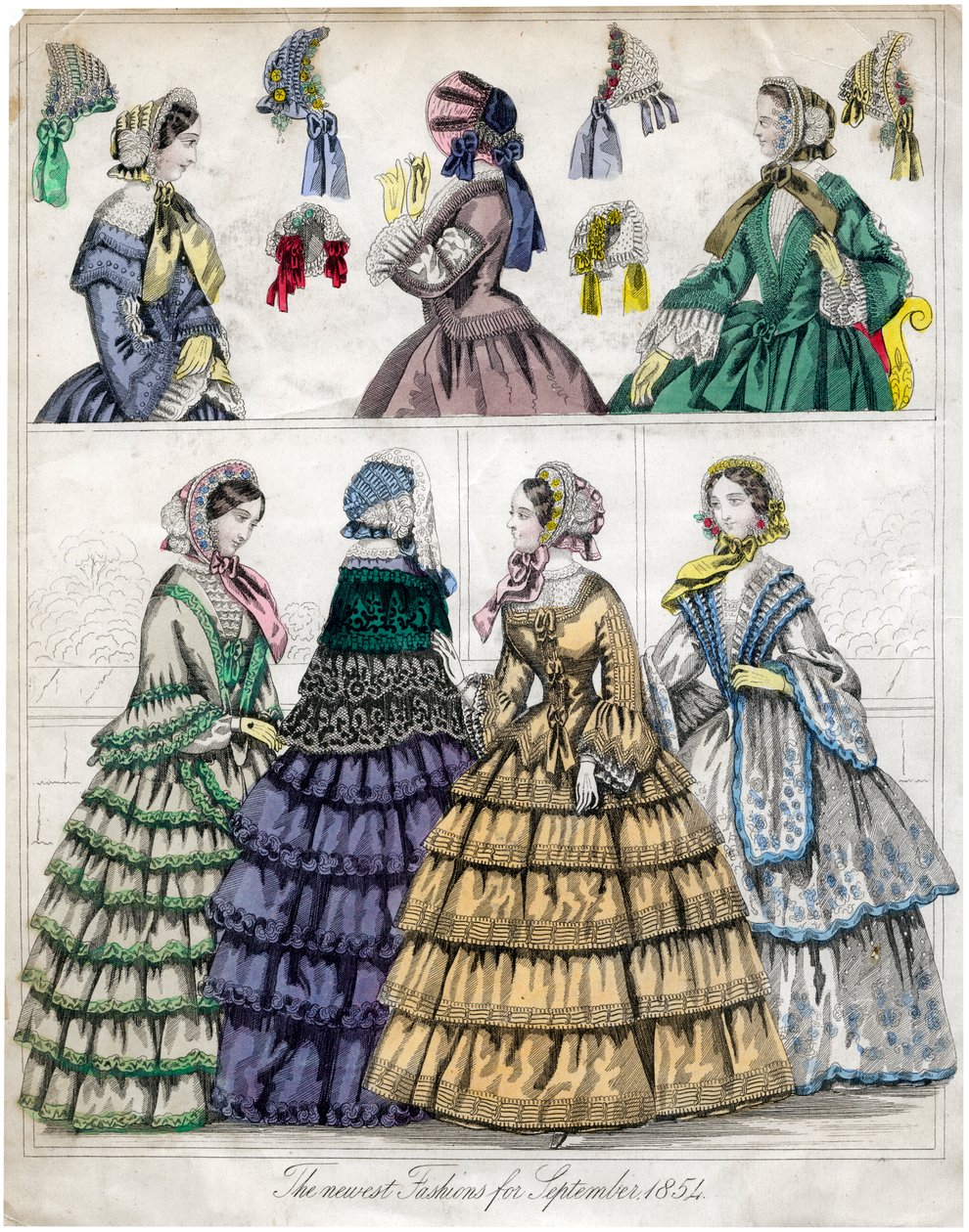 Najnowsza moda na wrzesień 1854 autorstwa Unbekannt