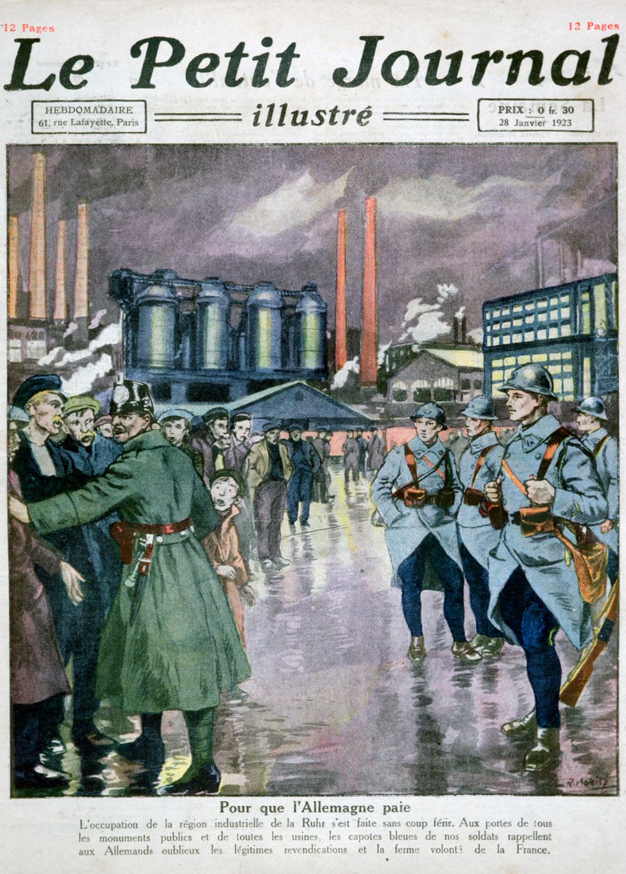 Zajęcie Zagłębia Ruhry przez wojska francuskie i belgijskie, 1923 autorstwa Unbekannt