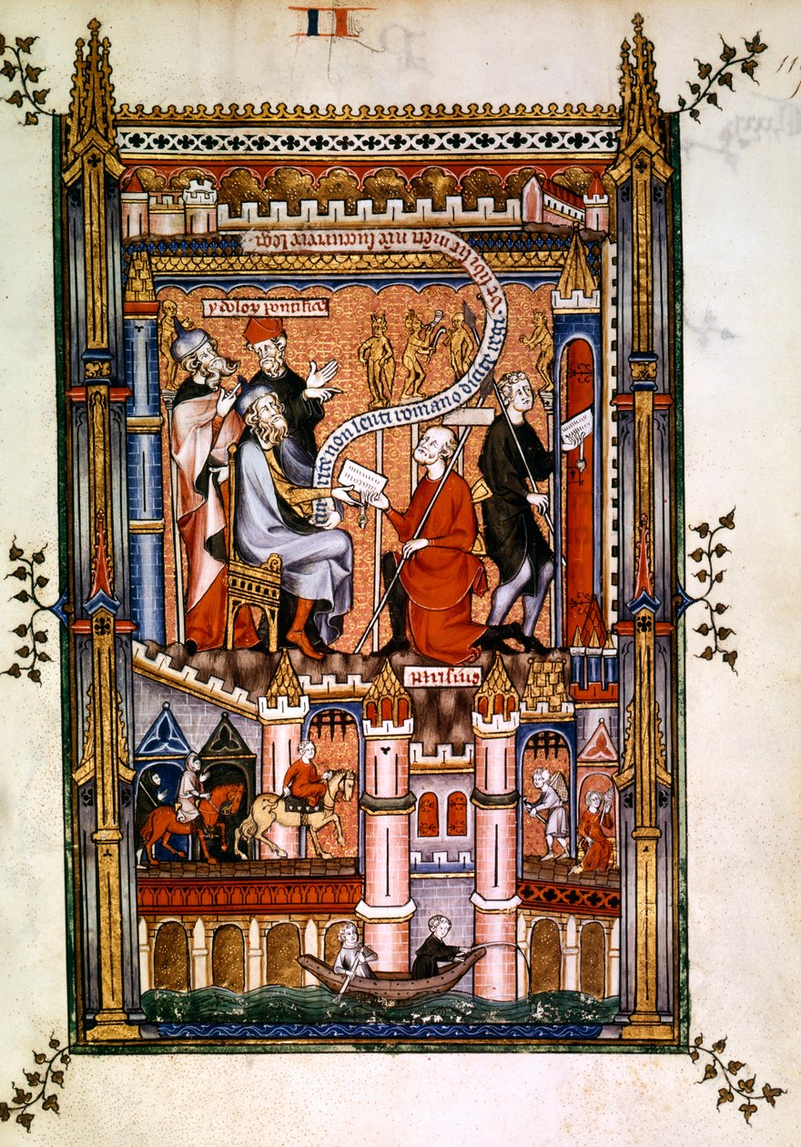 Pogańscy kapłani z Paryża wysyłają swoje przesłanie do Rzymu, 1317 autorstwa Unbekannt