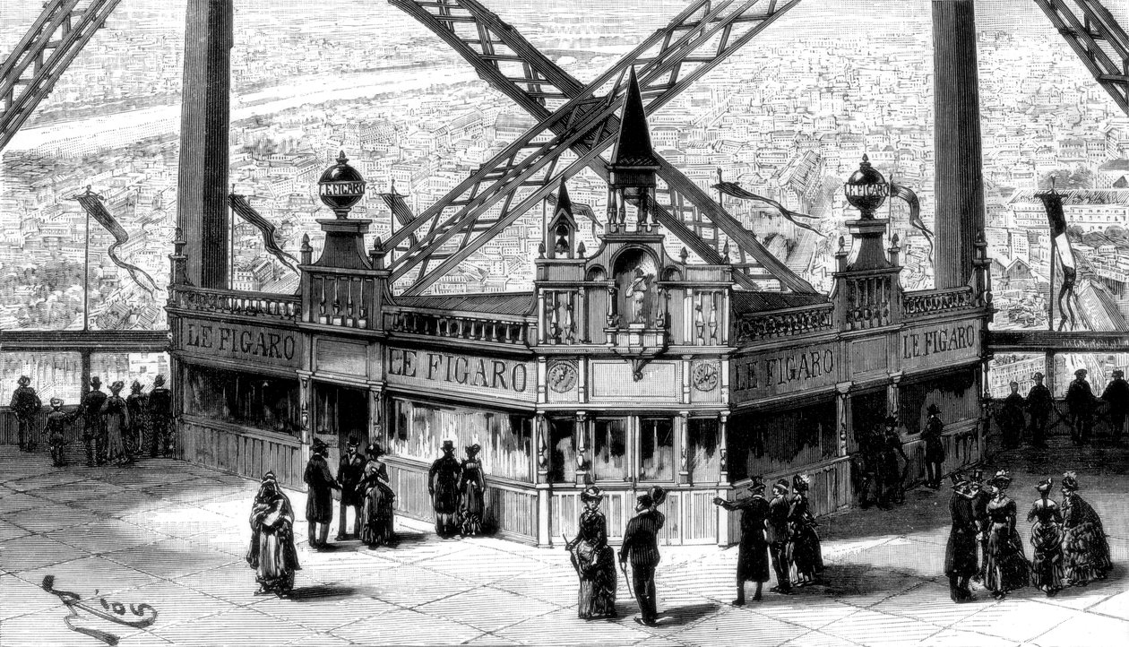 Pawilon Figara, na drugiej kondygnacji Wieży Eiffla, Paryż, 1889 autorstwa Unbekannt