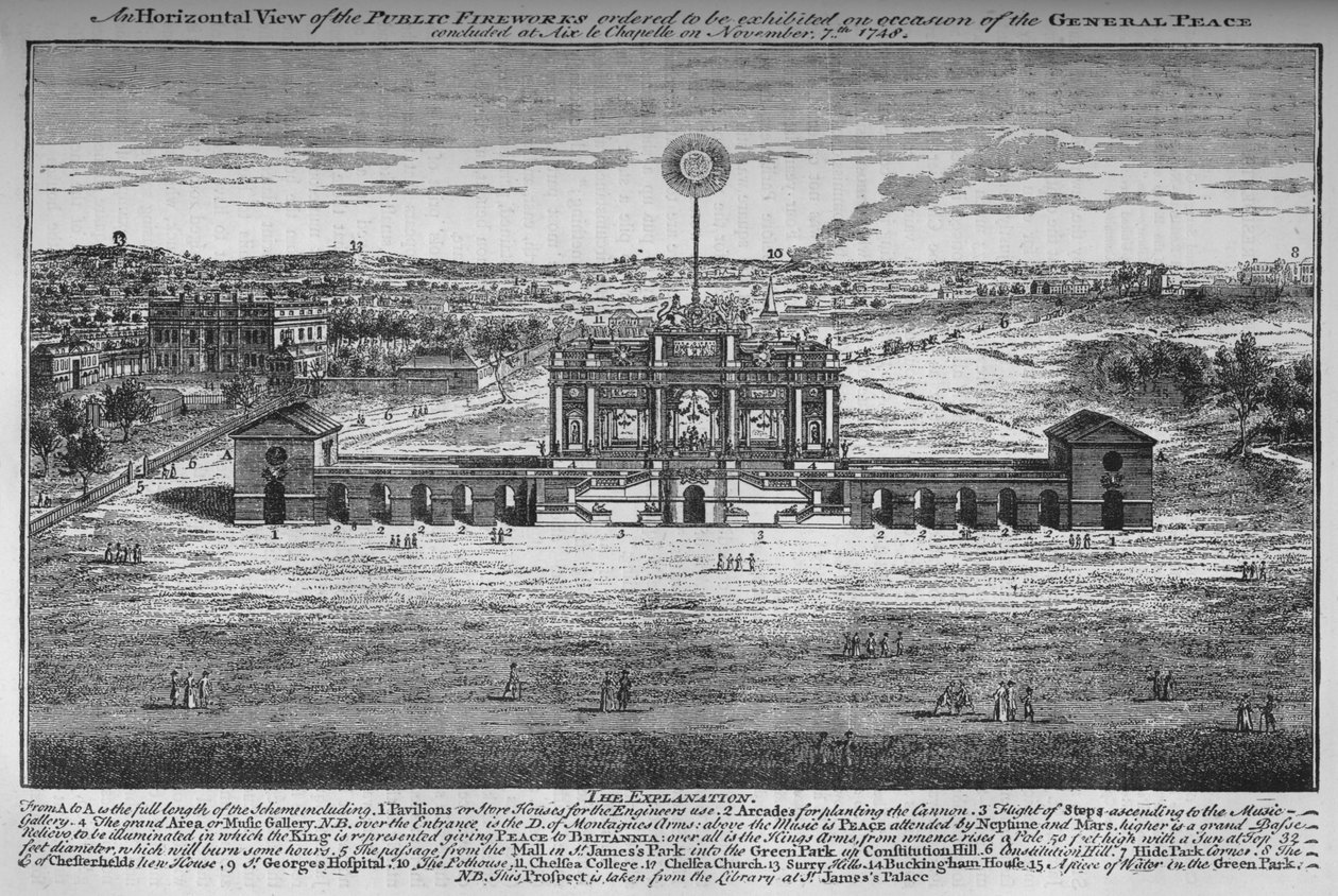 Pokój raduje się w Green Park, Westminster, Londyn, 1748 1878 autorstwa Unbekannt