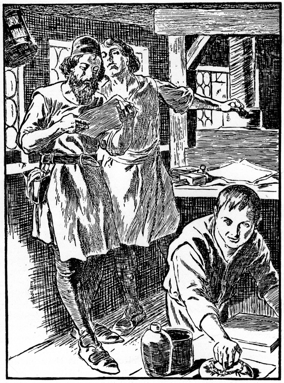 Proces drukowania, 1908-1909 autorstwa Unbekannt