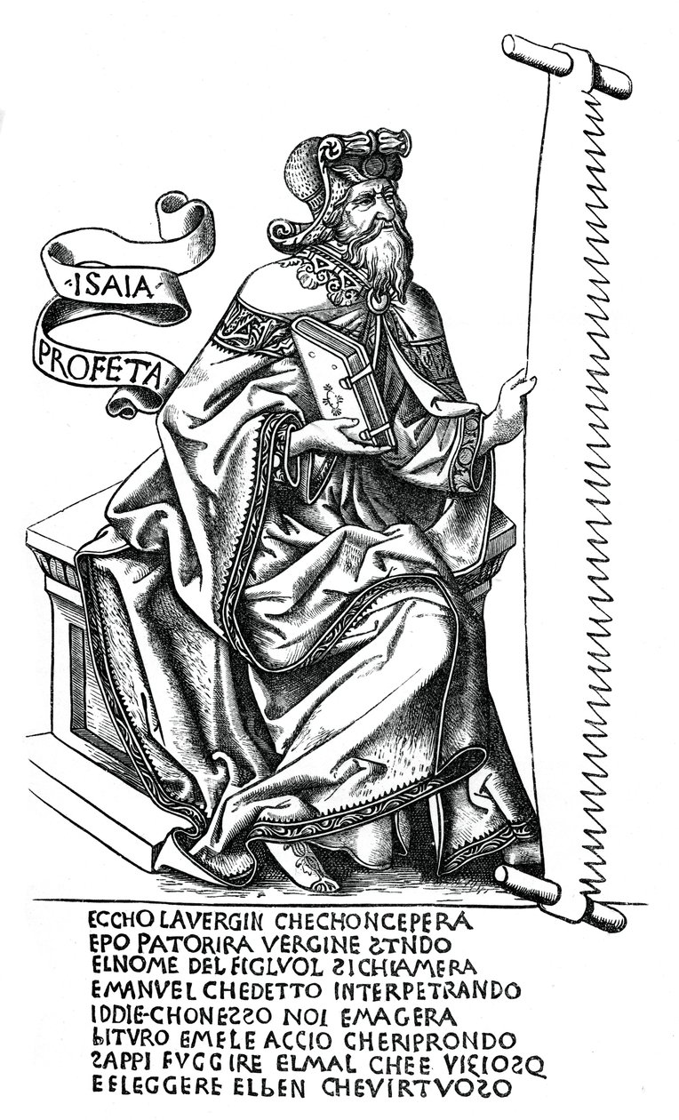 Prorok Izajasz z instrumentem jego męczeństwa, XV w., 1870 r. autorstwa Unbekannt