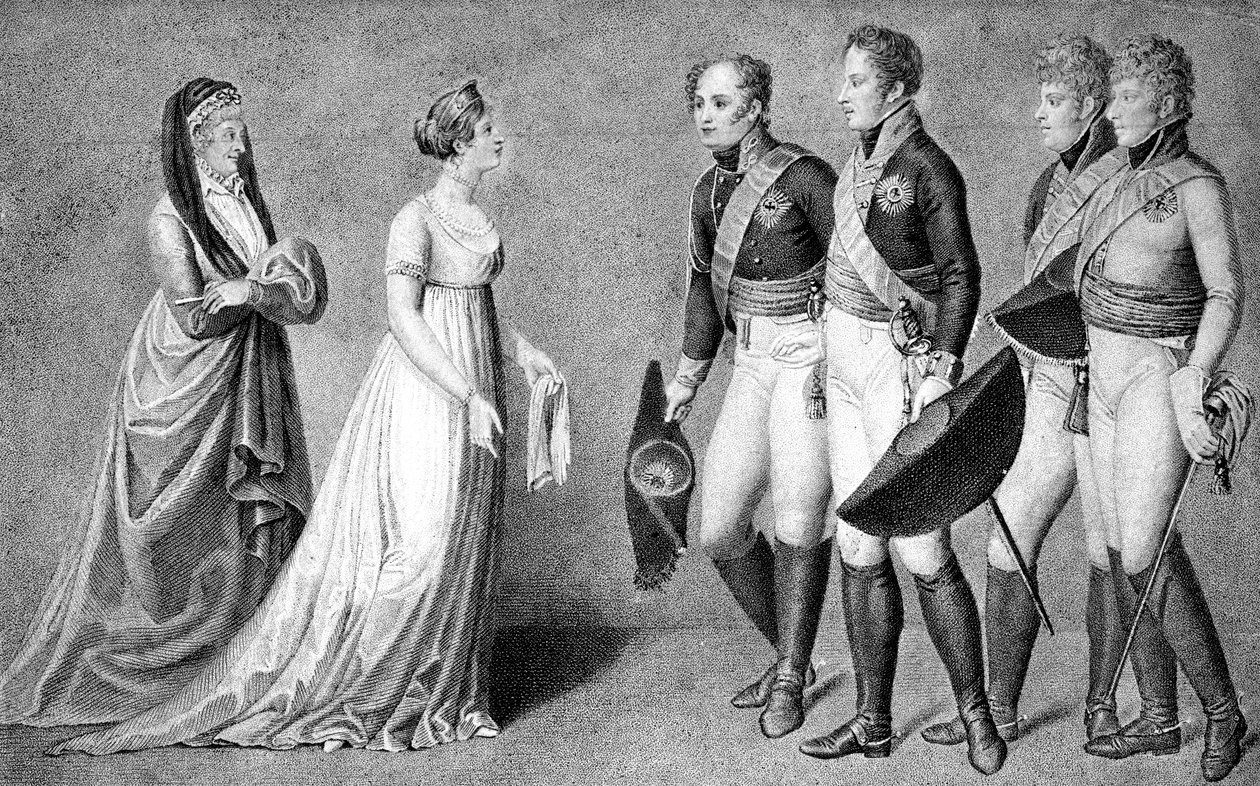 Przyjęcie Aleksandra I 1777-1825, cesarza Rosji, w Memel, 1802 autorstwa Unbekannt