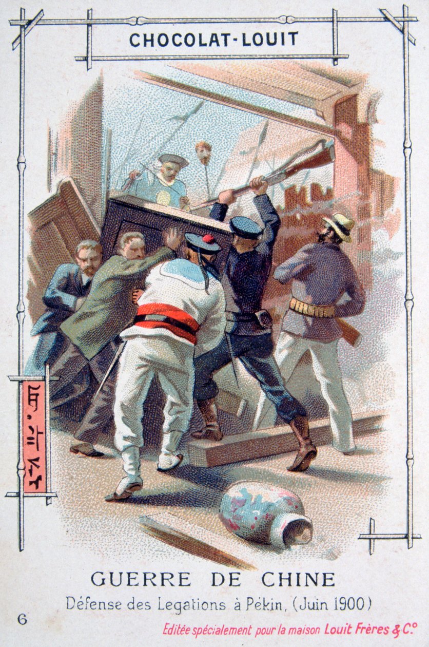 Opór sztabu dyplomatycznego w Pekinie, Chiny, Rebelia Bokserów, czerwiec 1900 autorstwa Unbekannt