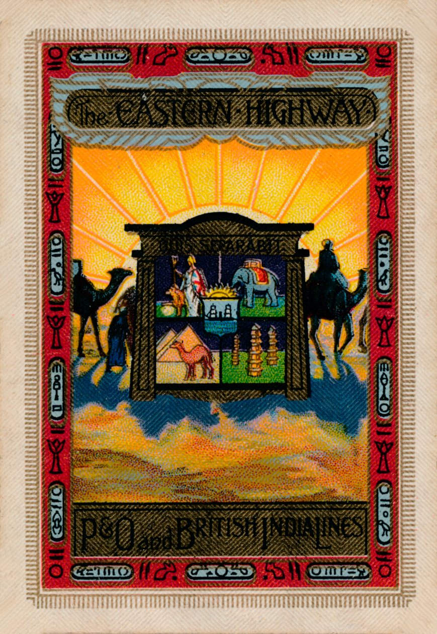 Rewers karty do gry wyprodukowanej dla P&O i British India Lines, 1925 autorstwa Unbekannt