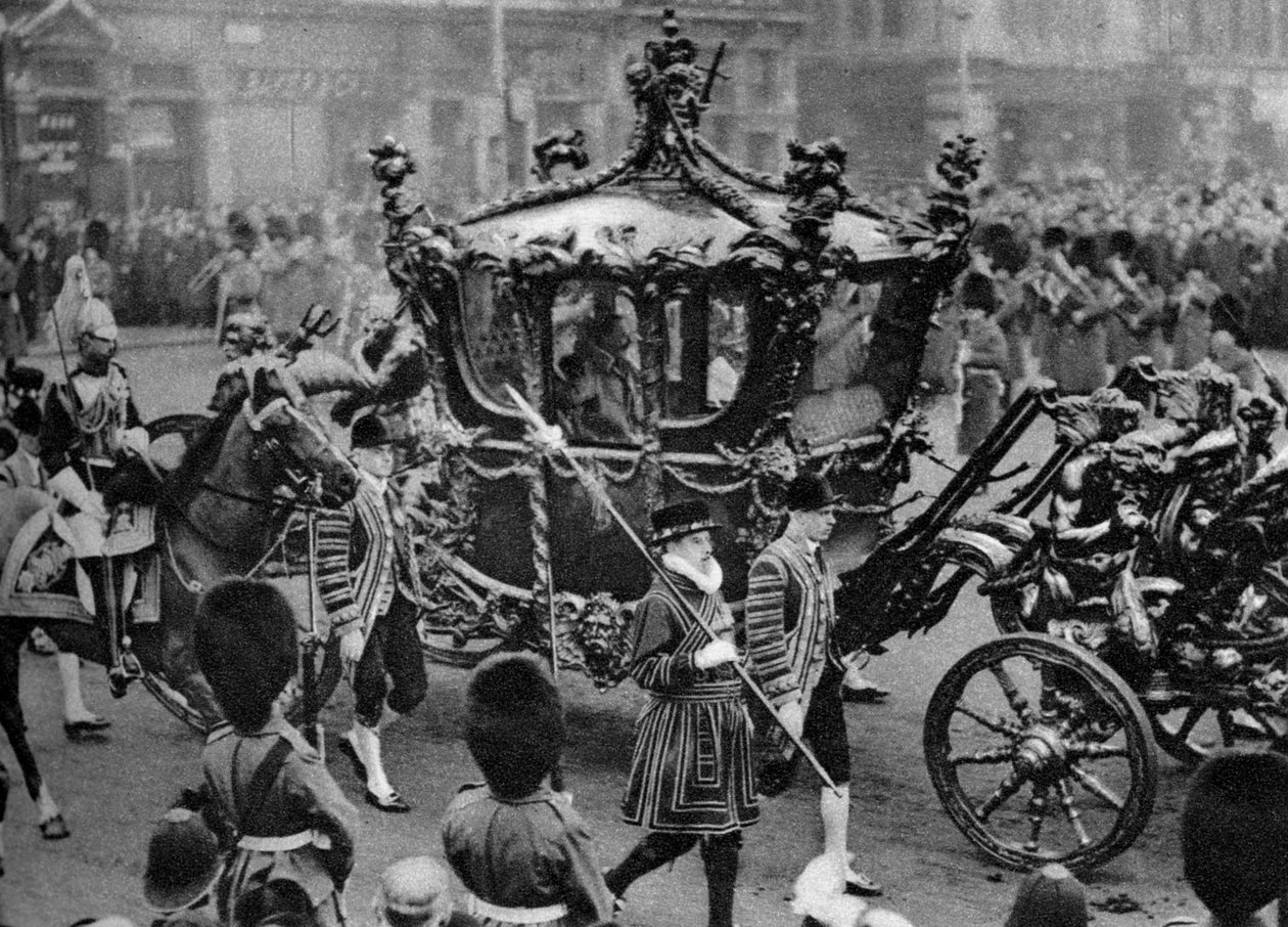 Powóz królewski w drodze na otwarcie parlamentu, Londyn, 1926-1927 autorstwa Unbekannt