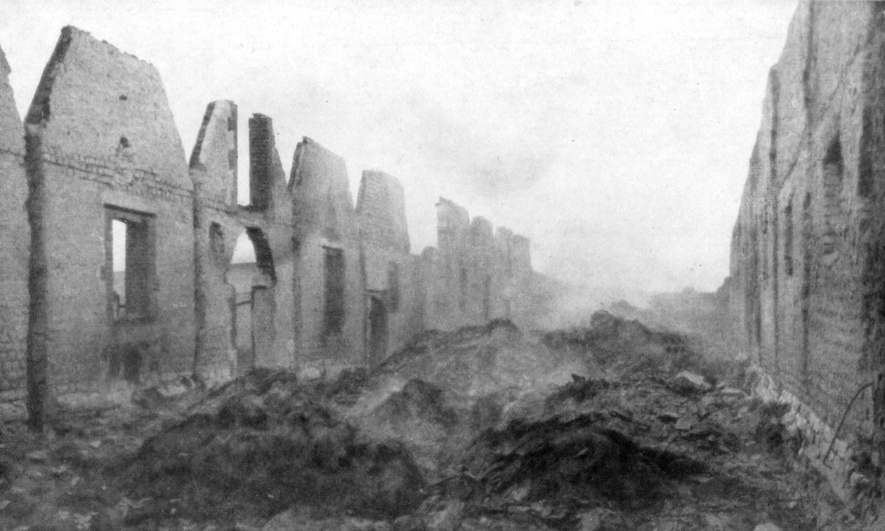 Ruiny Alberta, Somme, Francja, 23 września 1914 autorstwa Unbekannt