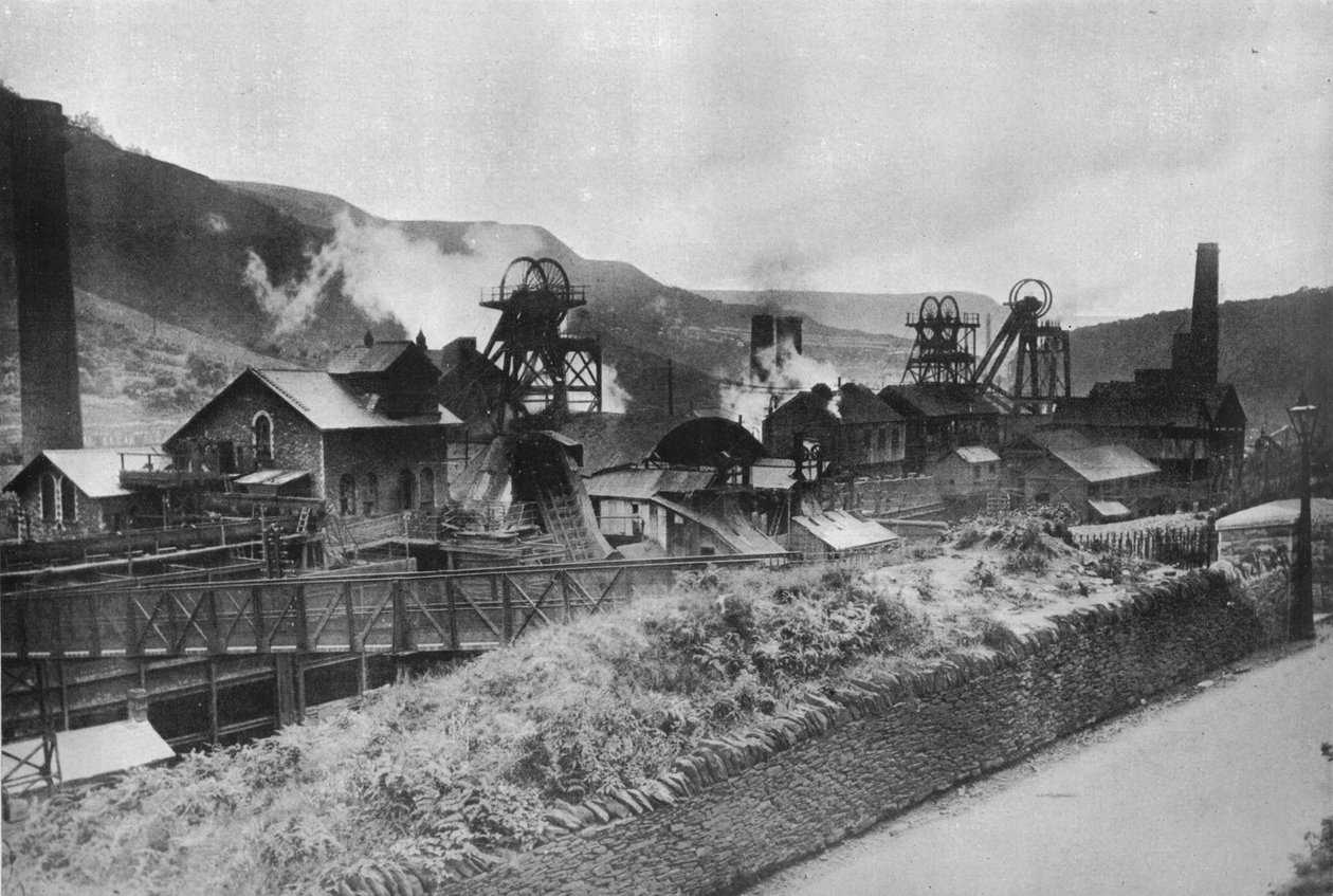 Scena strajku węglowego: Typowa kopalnia płaszcza z Południowej Walii, 1915 autorstwa Unbekannt