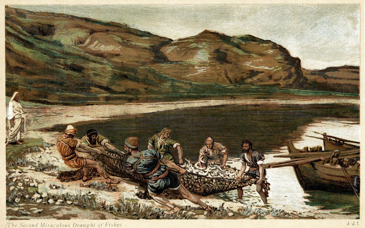 Drugi cudowny połów ryb, ok. 1890 r. autorstwa Unbekannt