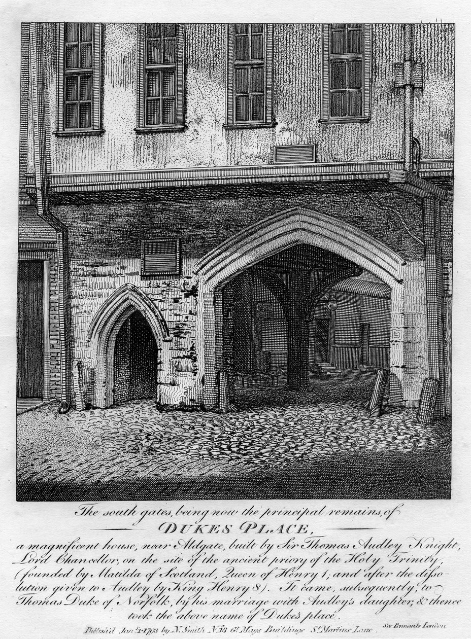 Brama południowa, Dukes Place, niedaleko Aldgate, Londyn, 1793 autorstwa Unbekannt