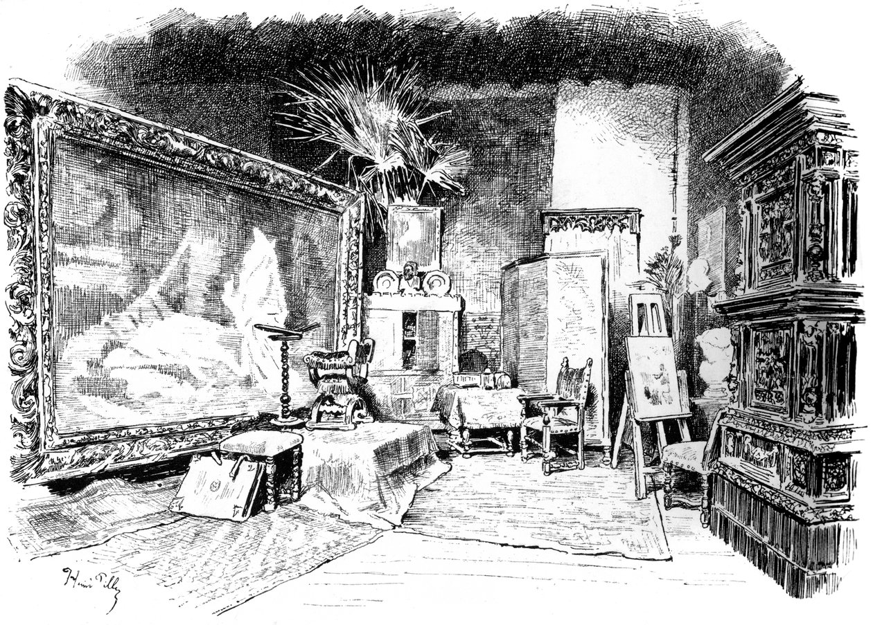 Pracownia Karla von Piloty, ok. 1880-1882 autorstwa Unbekannt