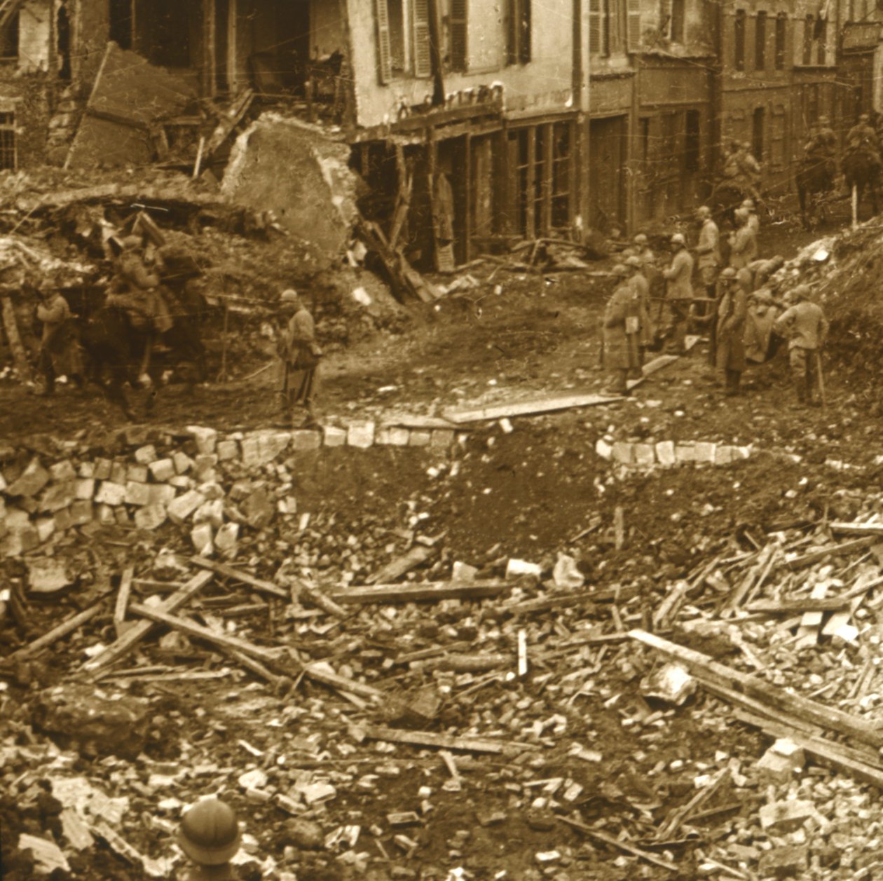Zdobycie Ham, północna Francja, 1917 autorstwa Unbekannt