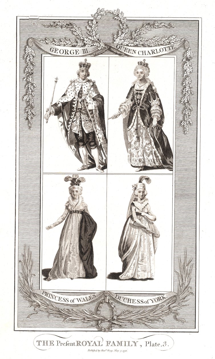 Obecna rodzina królewska, wydana 9 maja 1795 przez Aleksandra Hogg autorstwa Unbekannt