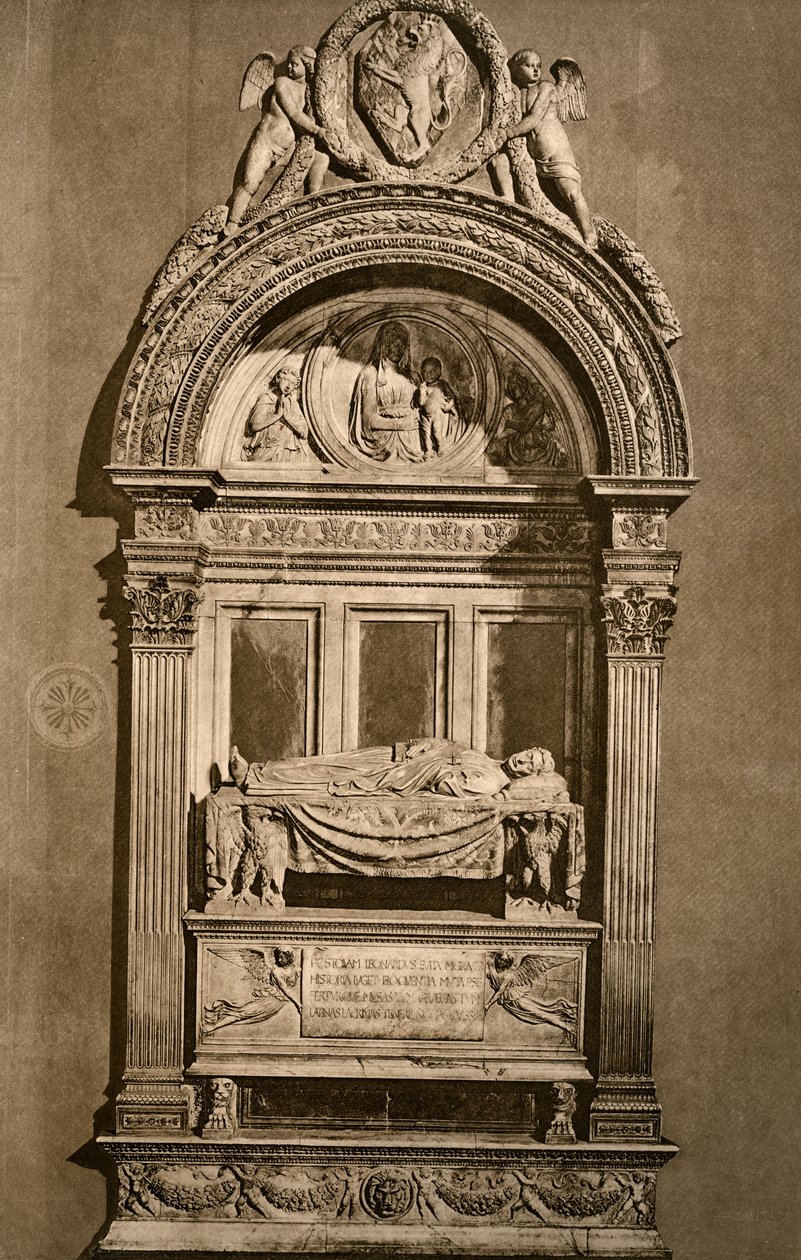 Grób Leonarda Bruni c1369-1444, bazylika Santa Croce, Florencja, 1882 autorstwa Unbekannt