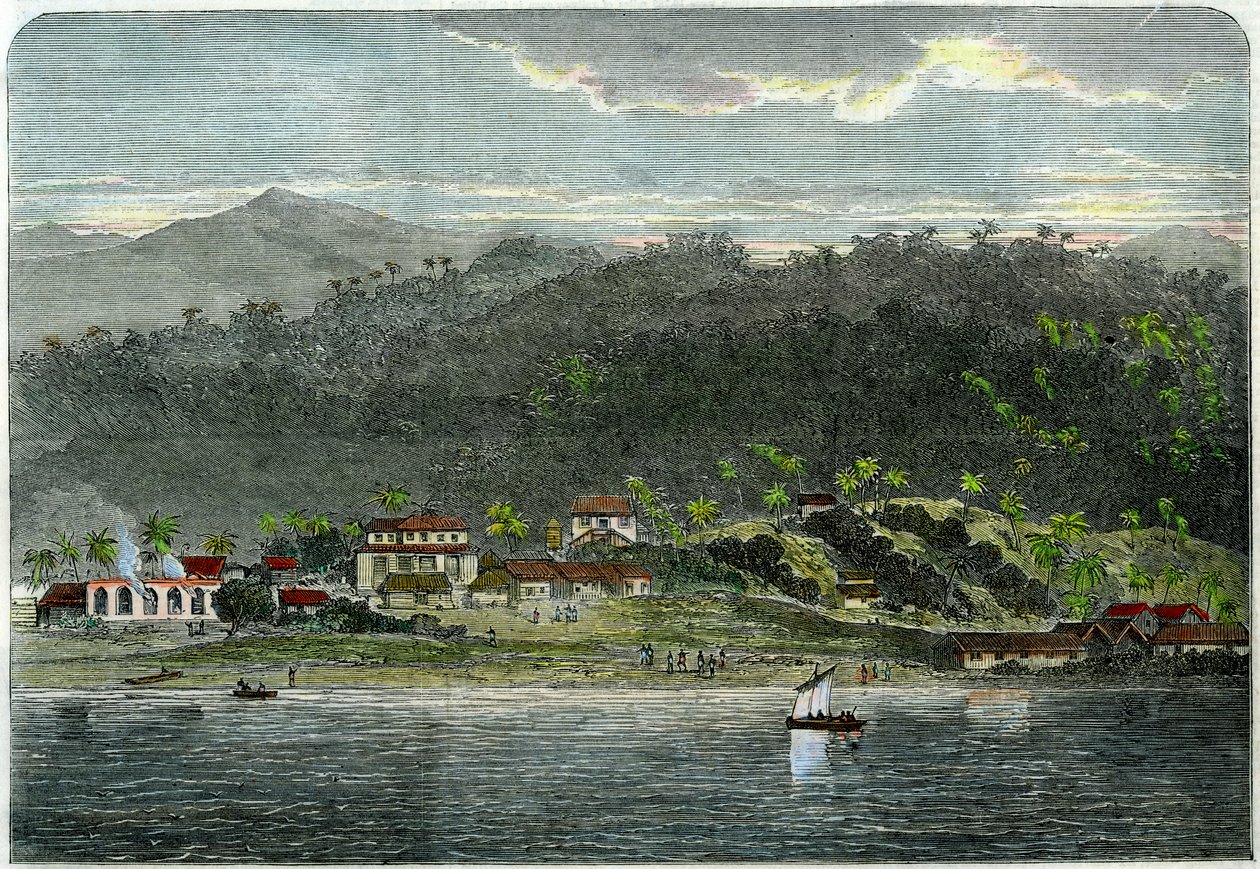 Miasto Morant, Morant Bay, Jamajka, ok. 1880 r. autorstwa Unbekannt