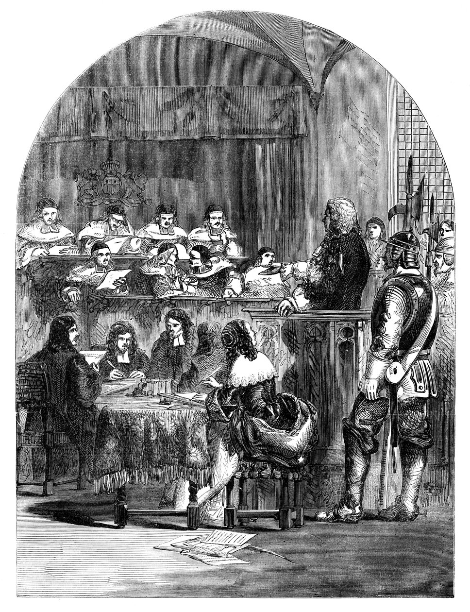 Proces Lorda Williama Russella 1639-1683, angielskiego polityka, ok. 1902 r. autorstwa Unbekannt