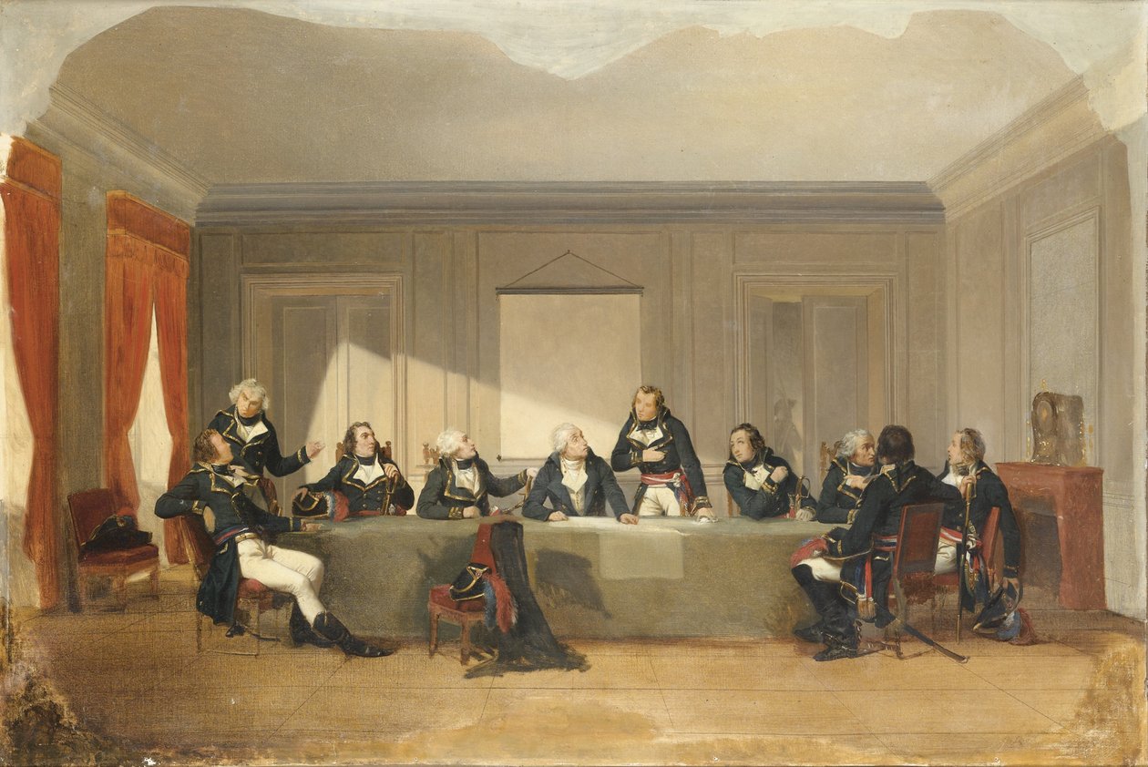 Rada wojenna w Courtrai 26 czerwca 1792 r. autorstwa Unbekannt