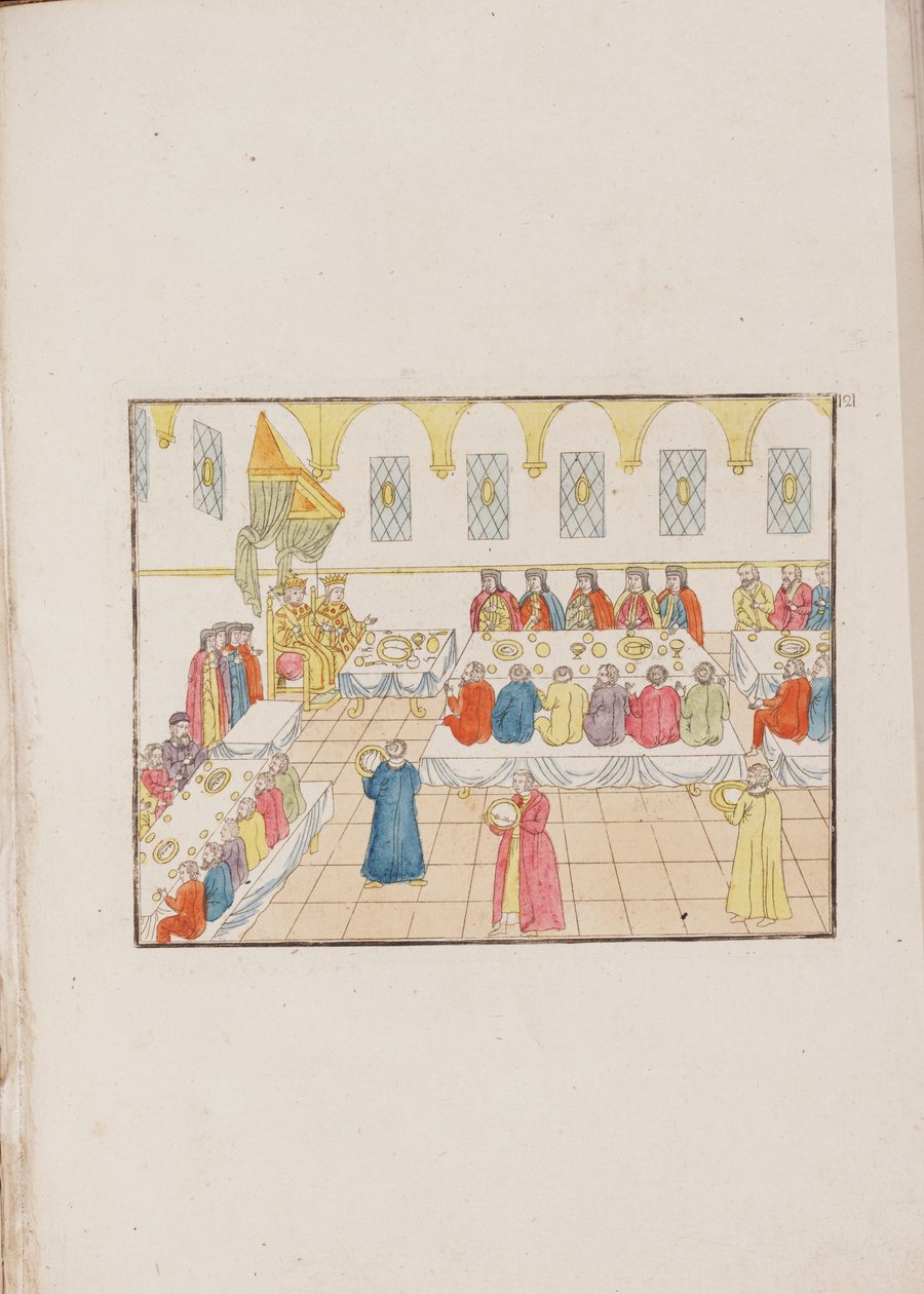 Ceremonia ślubna cara Michaiła Fiodorowicza i Evdokii Lukyanovny, 1810 autorstwa Unbekannt