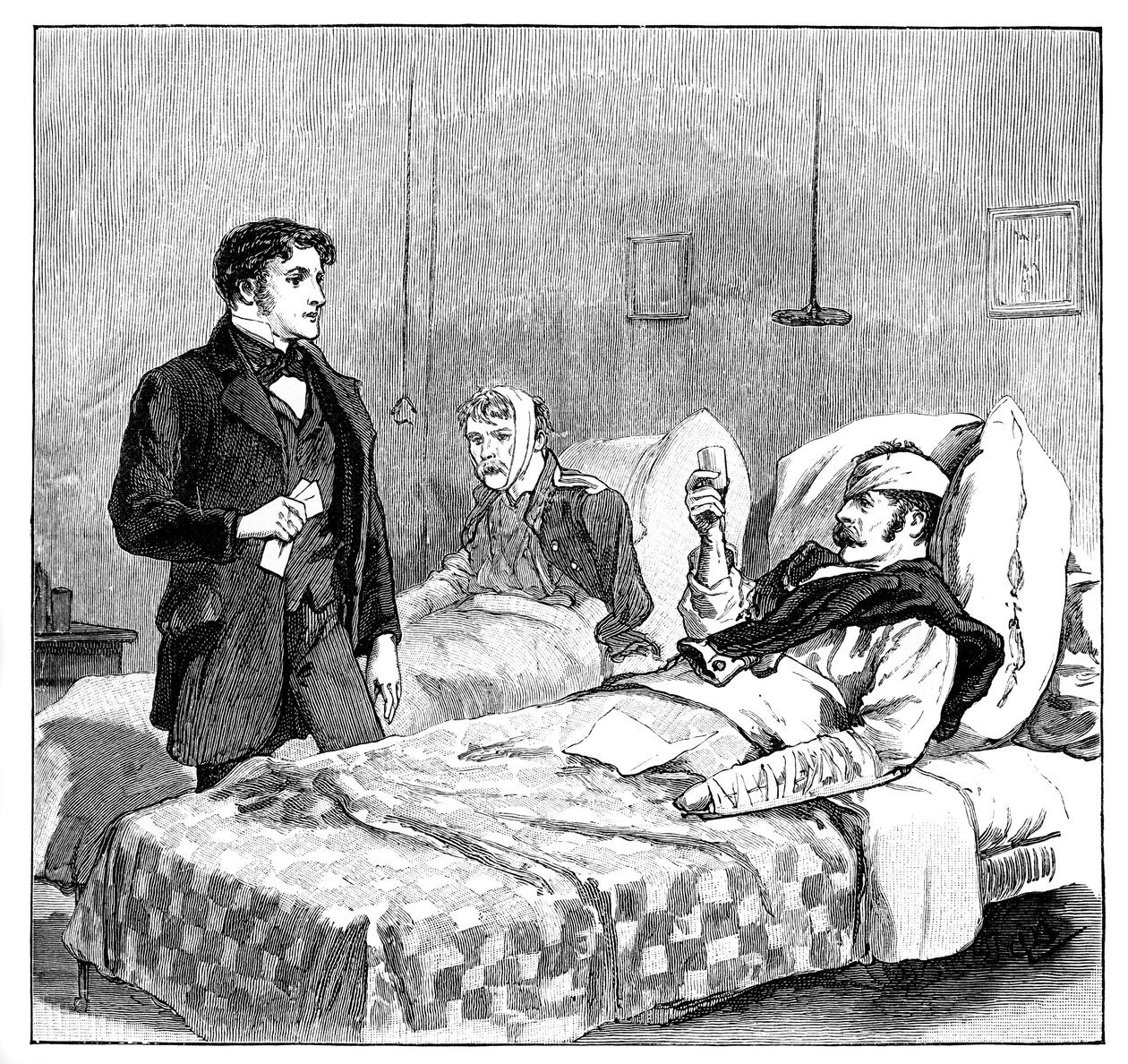 Ranni żołnierze wznoszą toast za królową, ok. 1850 r., 1888 r. autorstwa Unbekannt