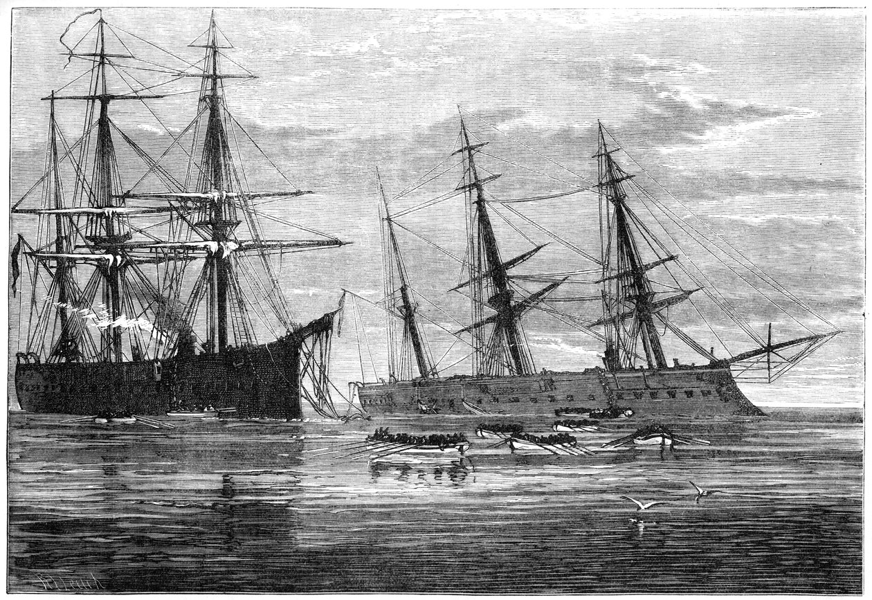 Wrak HMS Vanguard, XIX wiek autorstwa Unbekannt