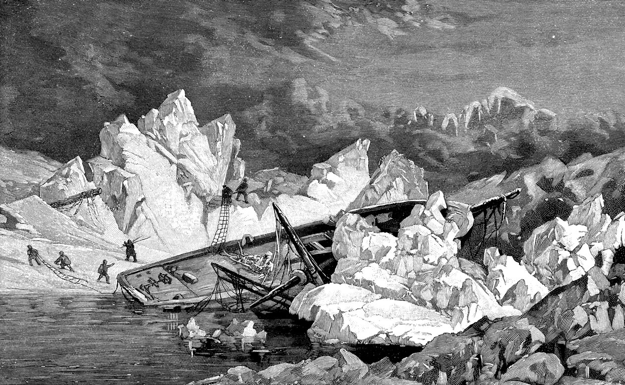 Wrak Hanzy. Druga niemiecka wyprawa polarna północna, 1870 autorstwa Unbekannt