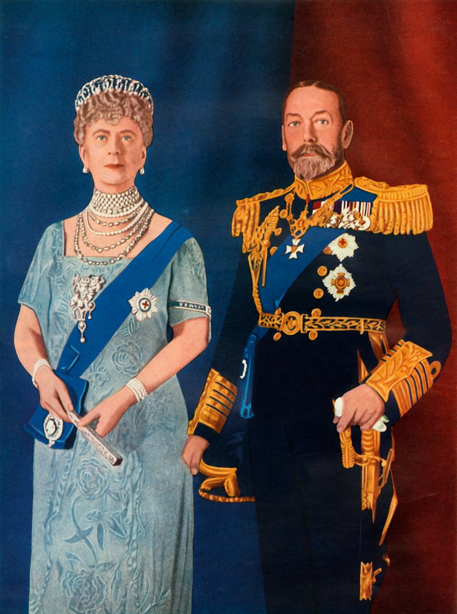 Ich Królewskie Mości Król Jerzy V i Królowa Maria w czasie ich Srebrnego Jubileuszu w latach 1935, 1951. autorstwa Unbekannt