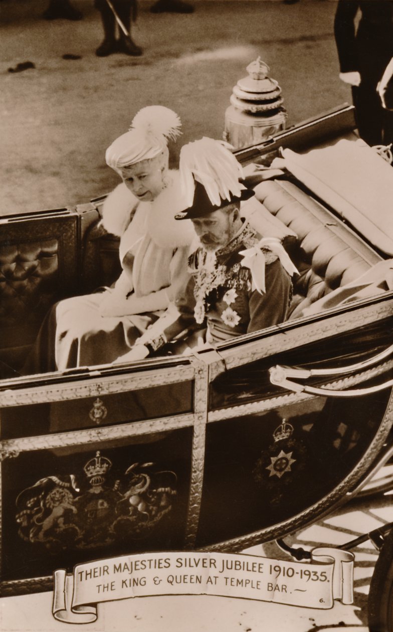 Srebrny Jubileusz Ich Królewskich Mości 1910-1935. Król i królowa w Temple Bar, 1935. autorstwa Unbekannt