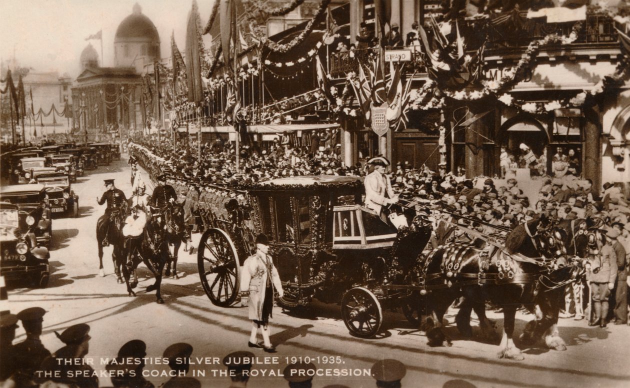 Srebrny Jubileusz Ich Królewskich Mości 1910-1935. Trener mówców w królewskiej procesji autorstwa Unbekannt