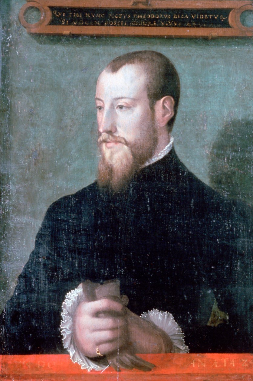Theodore Beza, francuski uczony protestancki i teolog, XVI w. autorstwa Unbekannt