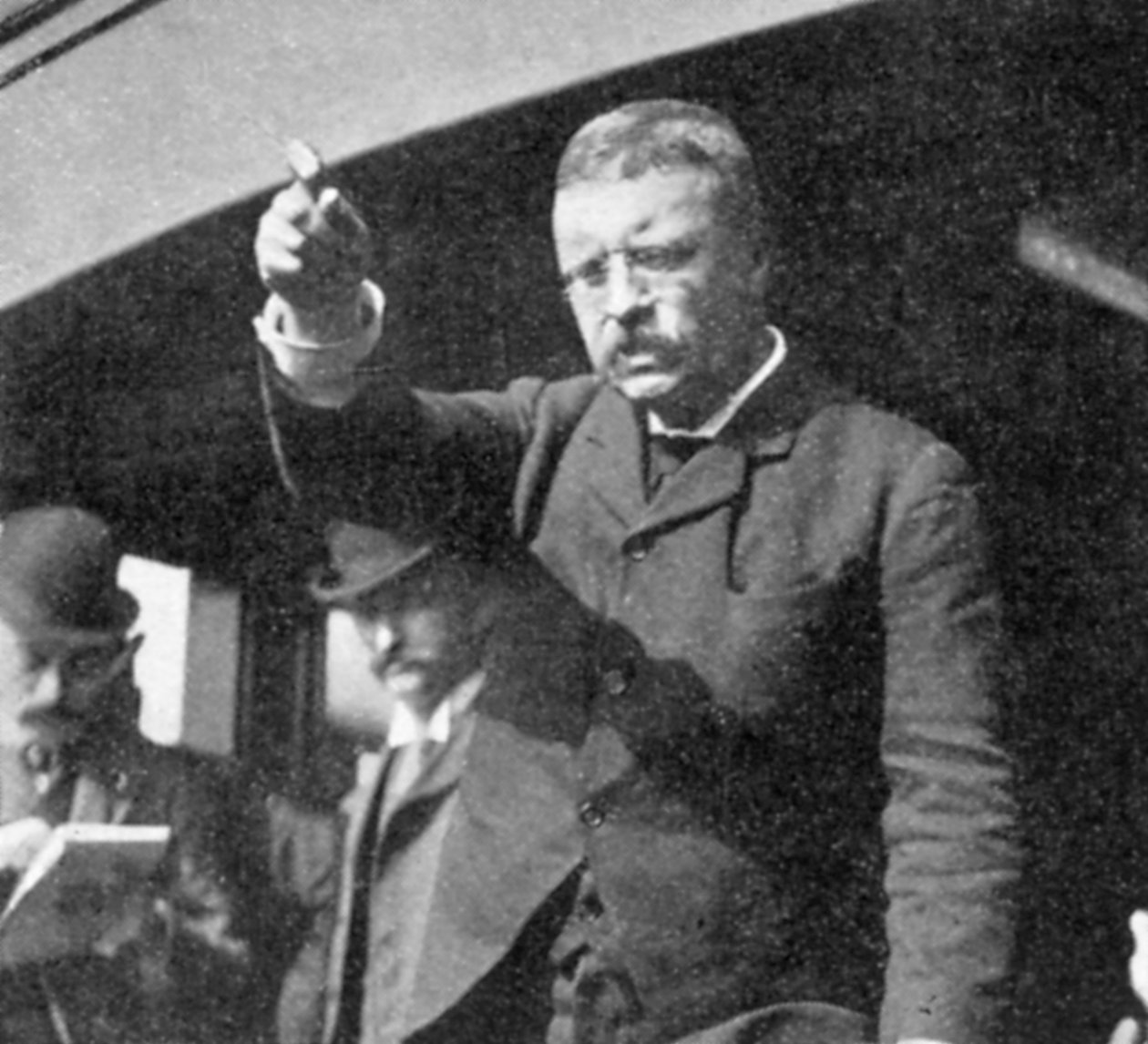 Theodore Roosevelt przemawiający na spotkaniu w stanie Nowy Jork, 1901 r. autorstwa Unbekannt