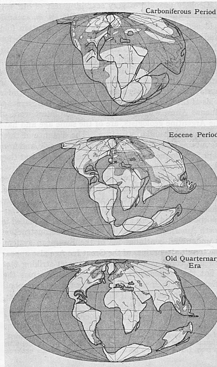 Teoria dryfu kontynentalnego, 1922 autorstwa Unbekannt