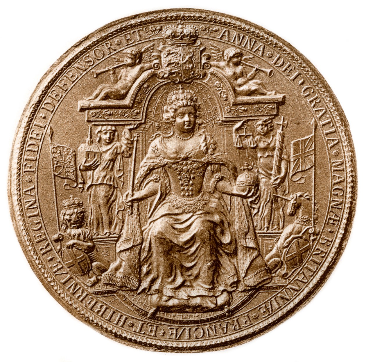 Trzecia Wielka Pieczęć Królowej Anny, awers, 1702-1714 1906 autorstwa Unbekannt