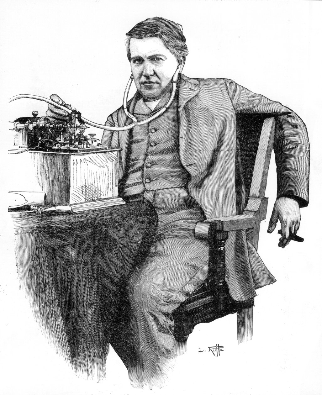Thomas Alva Edison, amerykański wynalazca, ok. 1906 r. autorstwa Unbekannt