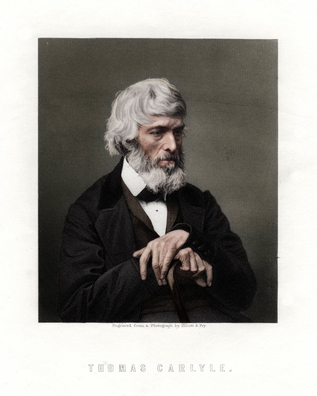 Thomas Carlyle, szkocki eseista, satyryk i historyk, połowa końca XIX wieku autorstwa Unbekannt