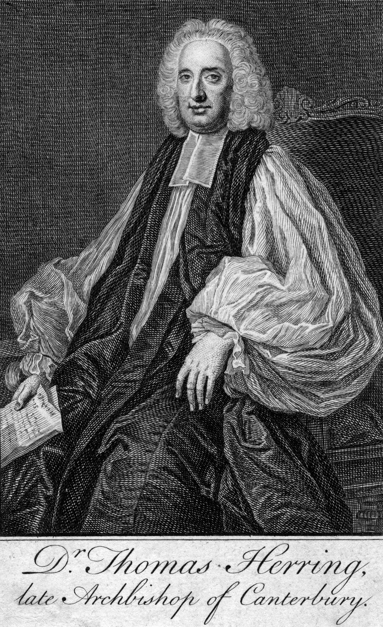 Thomas Herring 1693-1757, arcybiskup Canterbury autorstwa Unbekannt