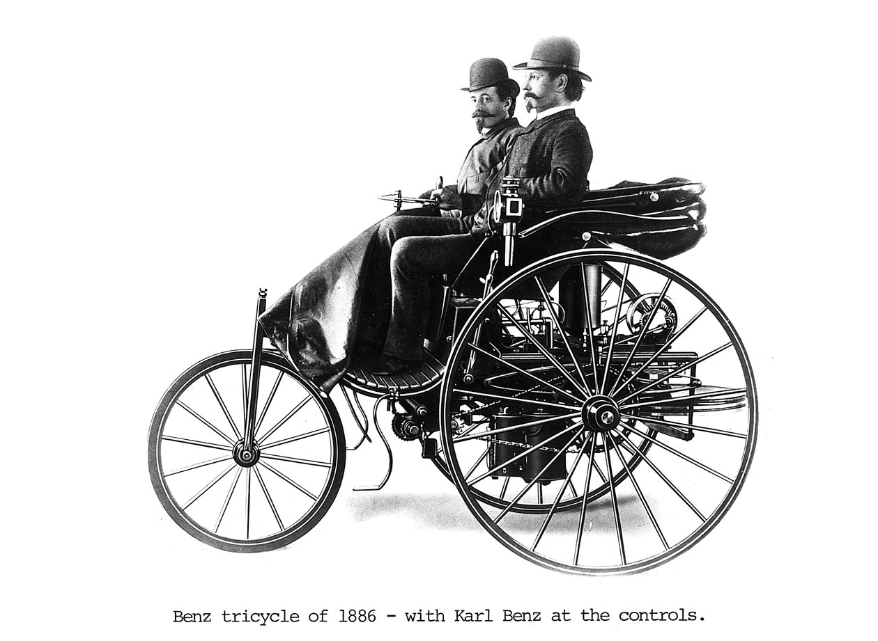 Trójkołowy samochód Benz, 1886 autorstwa Unbekannt